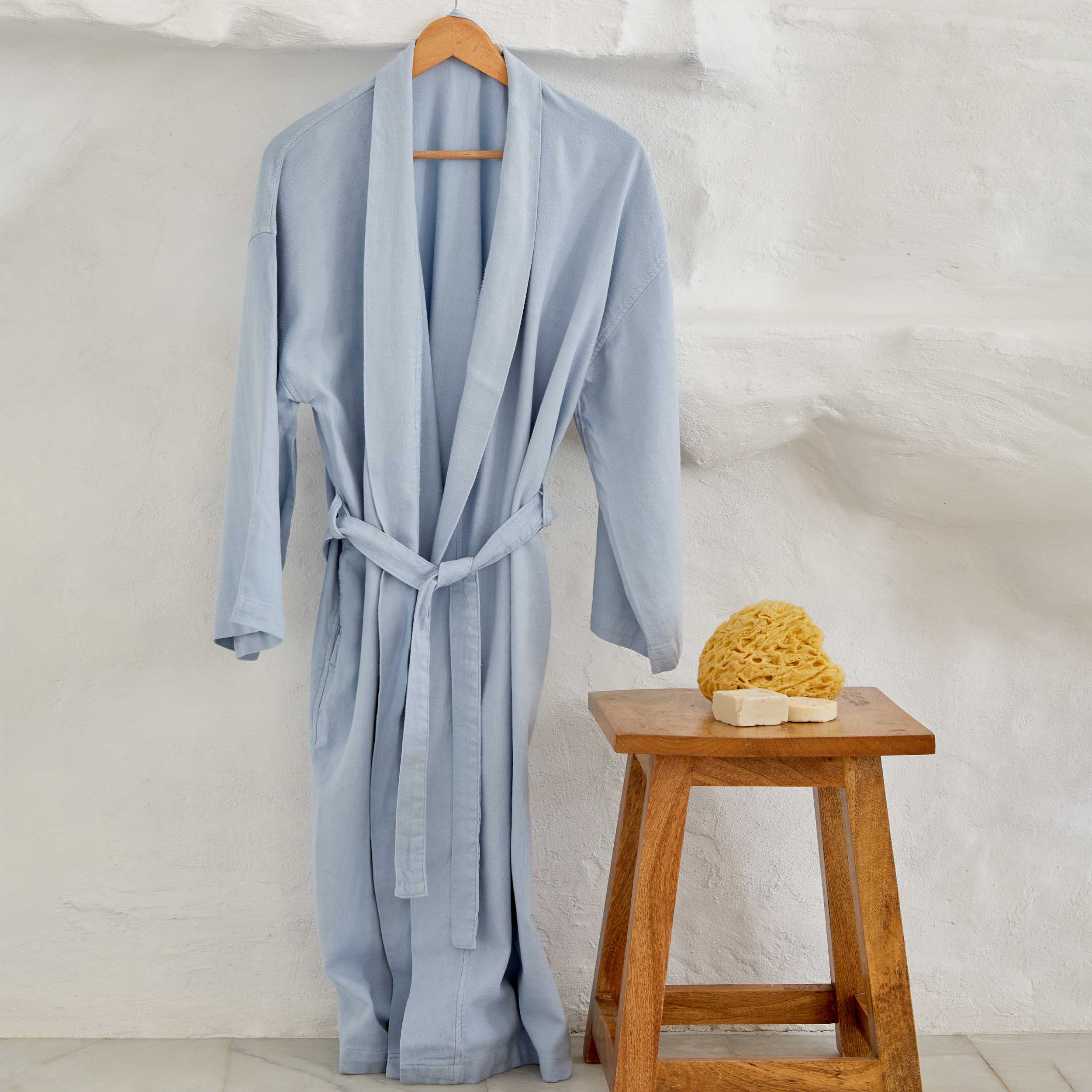Karaca Home 4 Element Mavi %100 Pamuk Kimono Sabahlık L/XL Su