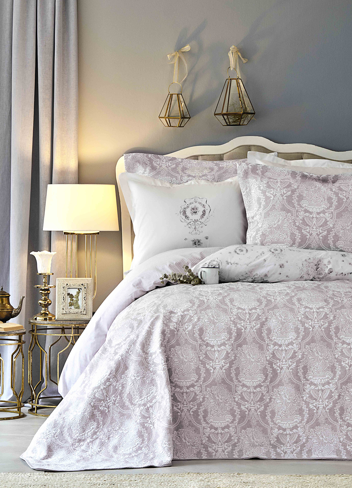 Karaca Home Quatre Deluxe Murdum Yatak Ortusu Set Karaca