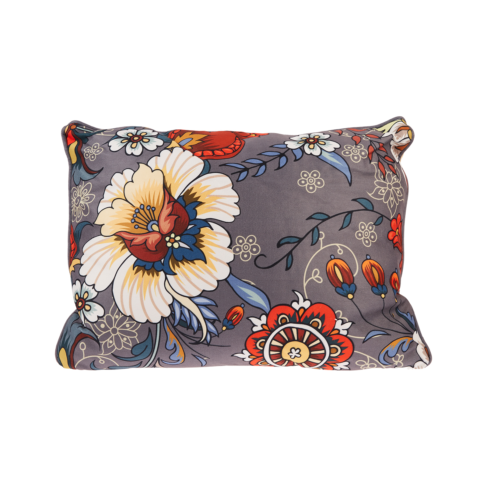 Karaca Home Floral Gri Dekoratif Yastık 45x45cm