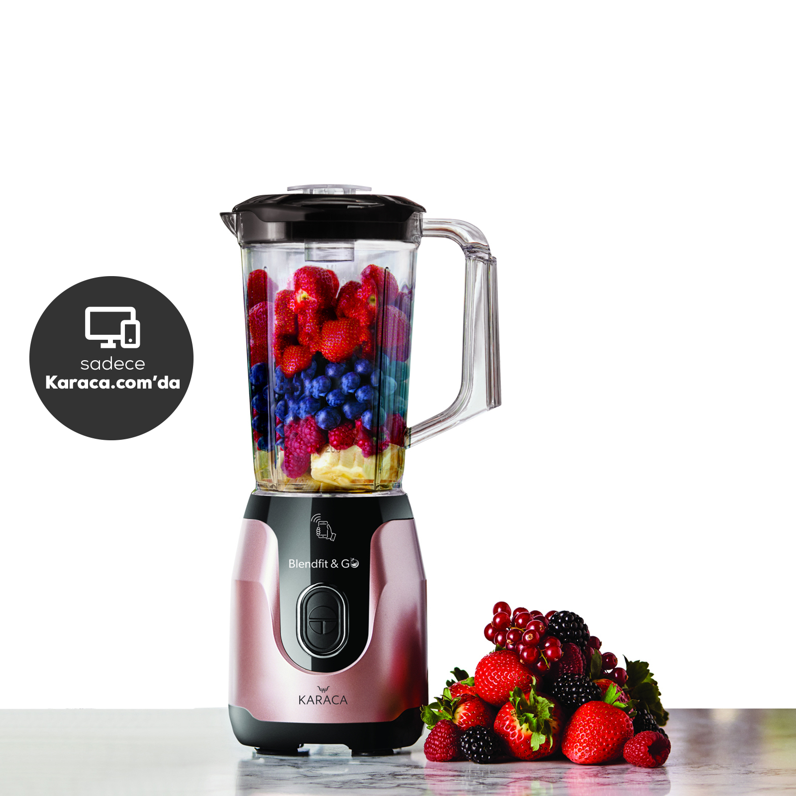 Karaca Blendfit Go Rosegold Smoothie Blender