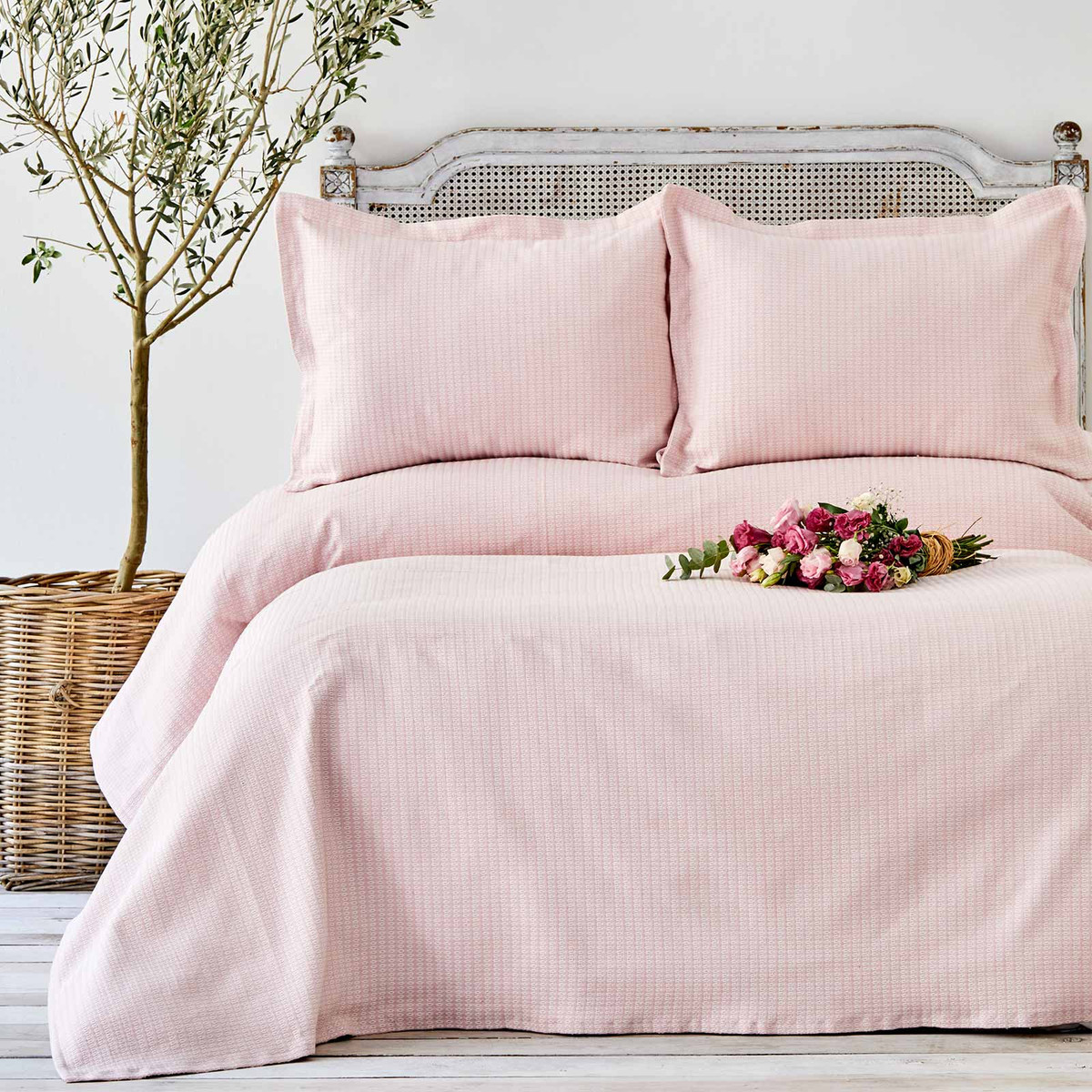 Karaca Home Cally Pudra Çift Kişilik Yatak Örtüsü Karaca Home