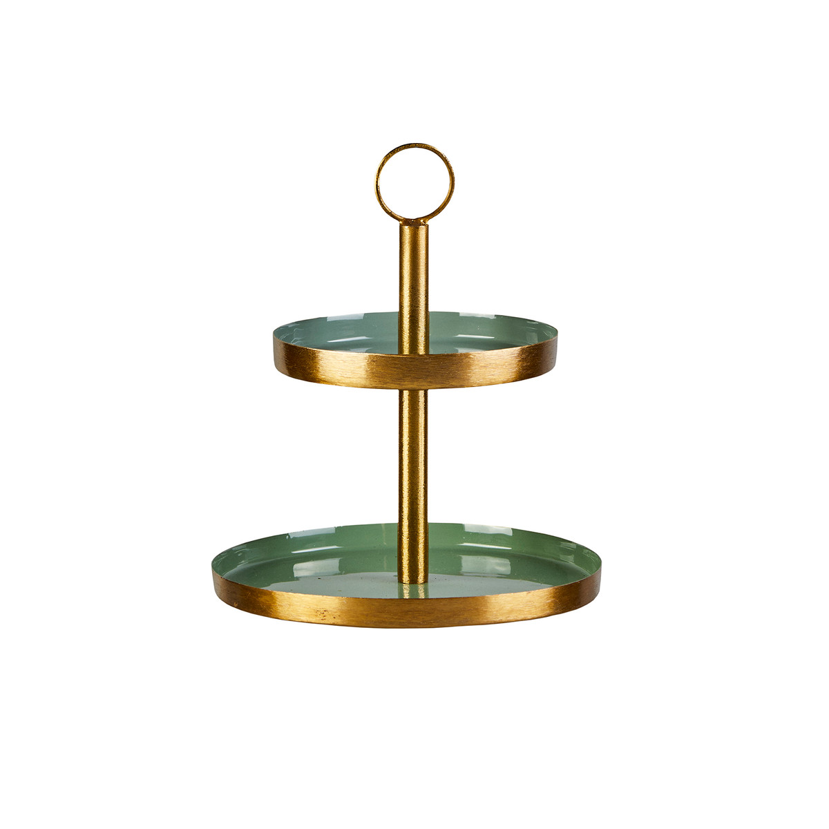 Karaca Glore 2 Katlı Kek Standı 17x13 cm Açık Yeşil Karaca Home