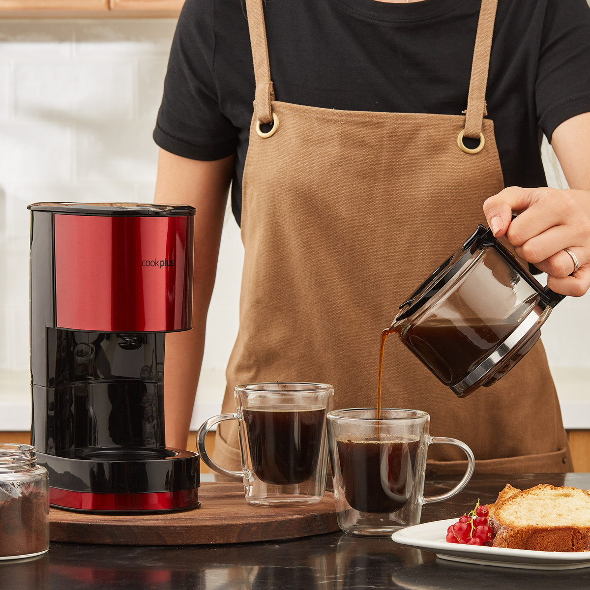 Cookplus Coffee Keyf Filtre Kahve Makinesi Red 601 Emsan