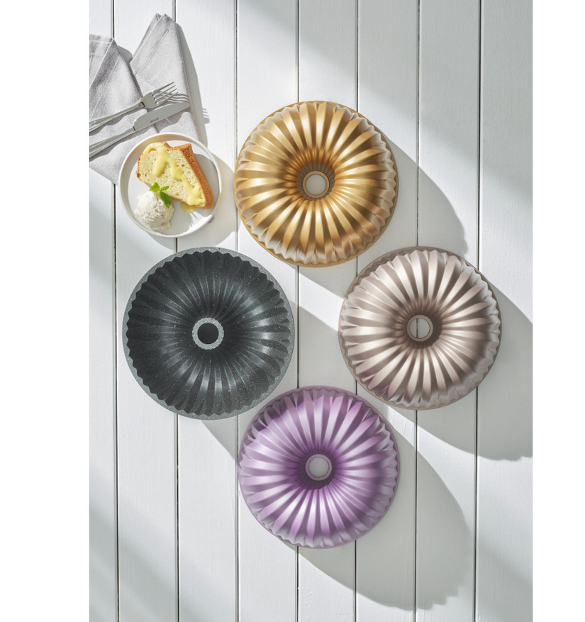 Emsan Griss Hardstone 24 cm Döküm Kek Kalıbı Gold Cookplus