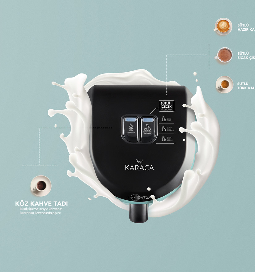 Karaca Hatır Hüps Sütlü Türk Kahve Makinesi Aqua Green Cookplus