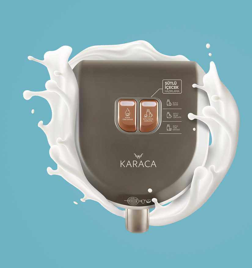 Karaca Hatır Hüps Sütlü Türk Kahve Makinesi KremTurkuaz Cookplus