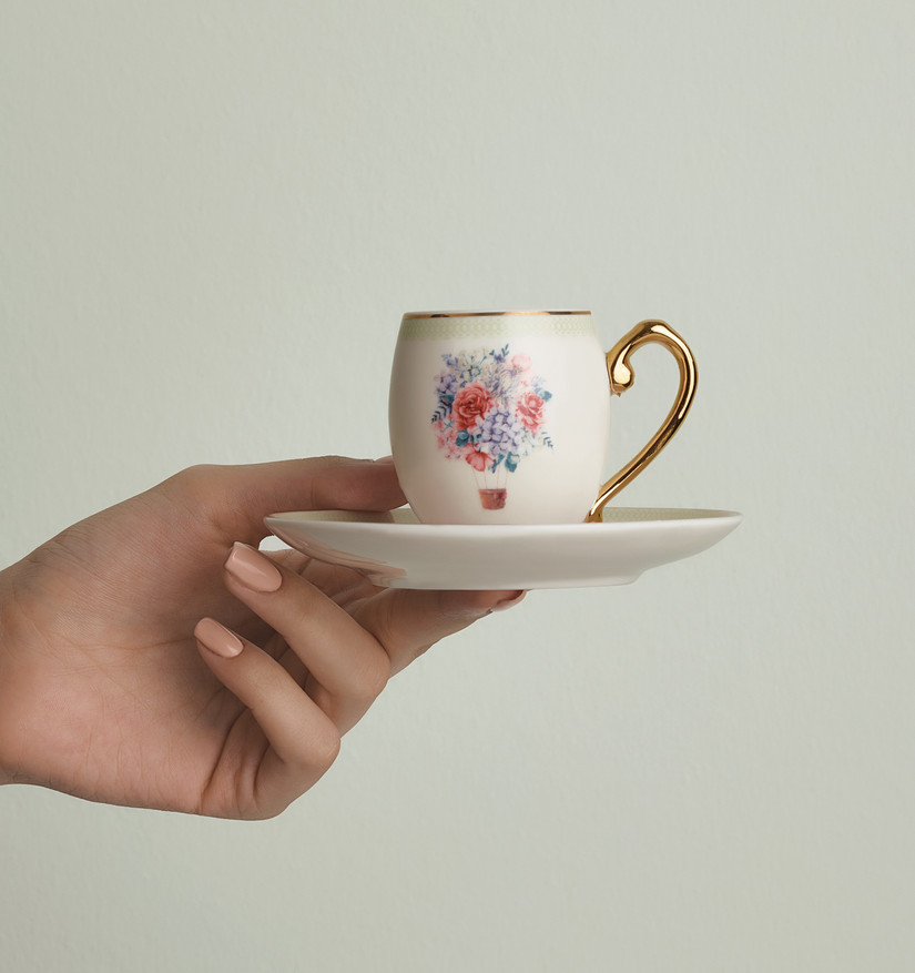 Karaca Floral 2 Kişilik Kahve Fincanı Takımı Cookplus
