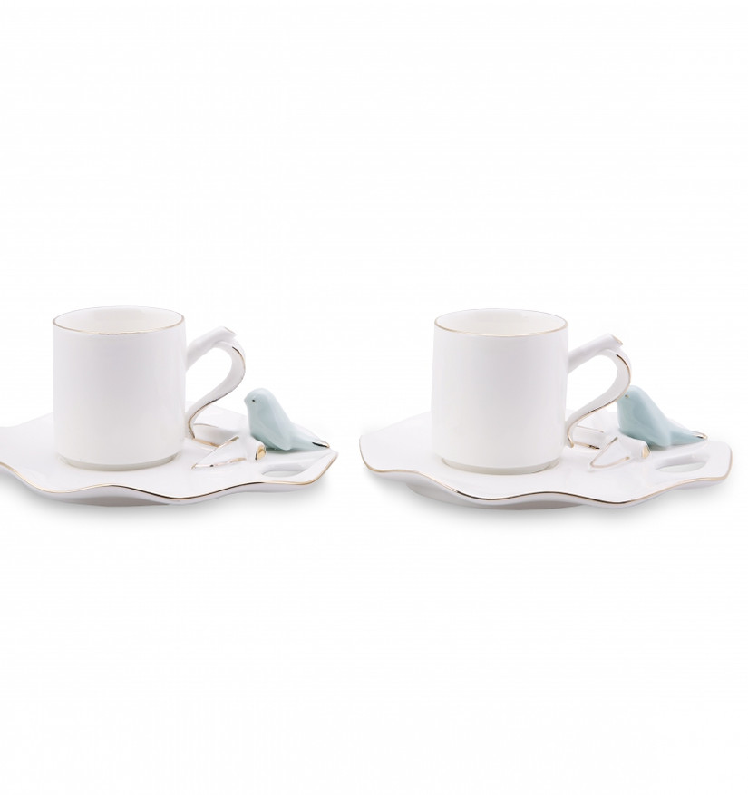 Karaca Lucca Birds 2 Kişilik Kahve Fincan Takımı Mint Cookplus