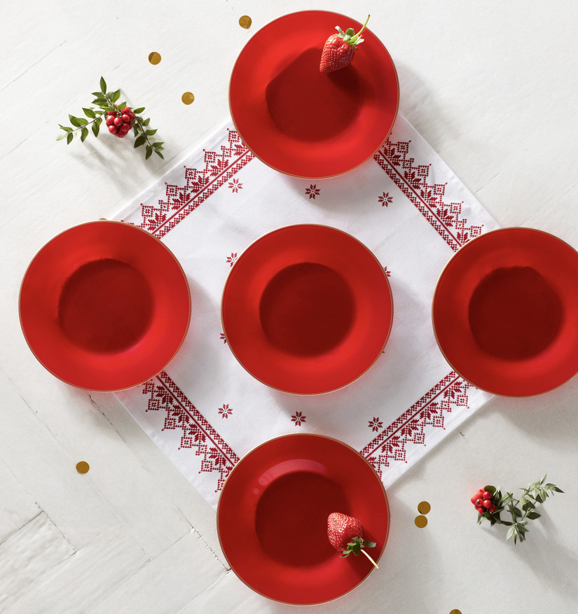 Karaca Retro Kırmızı 6 Parça Pasta Takımı Cookplus
