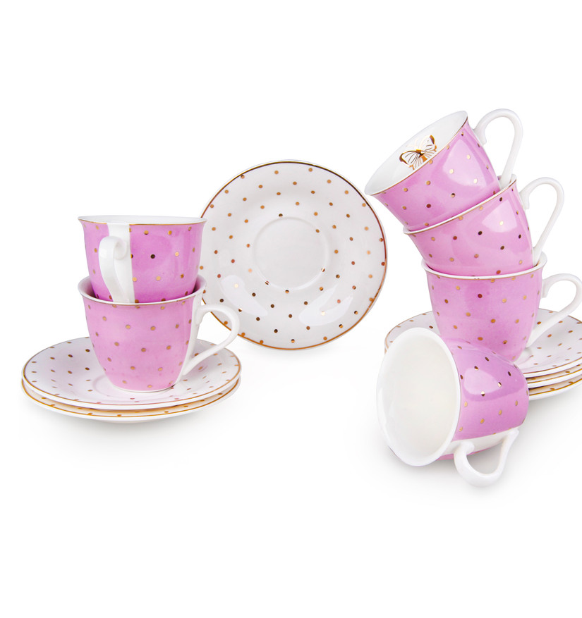 Karaca 6lı Kahve Takımı Pembe 052456s Cookplus