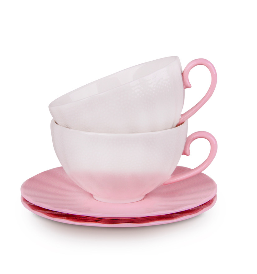 Karaca Sparkle Pembe Kulplu 2li Çay Seti Kws20291 Cookplus